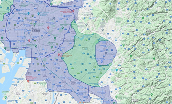 Uber Eats（ウーバーイーツ）長久手市・みよし市エリア【配達マップ】