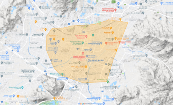 Uber Eats（ウーバーイーツ）東広島市・配達マップ